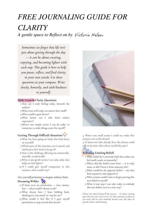 FREE: Journaling guide to create clarity